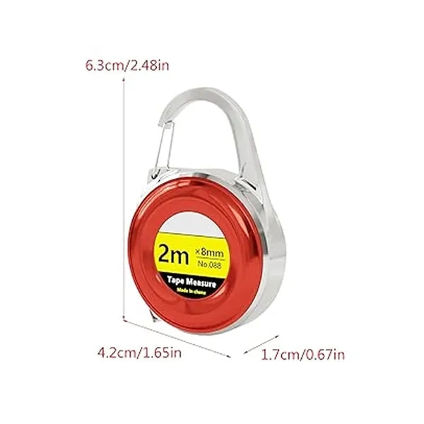 Carabiner Clip Tape Measure Keyring