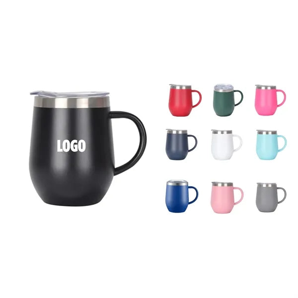 12 oz Stainless Steel Mug W/Handle