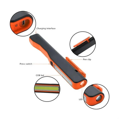 Mini COB Penlight Flashlight with Clip