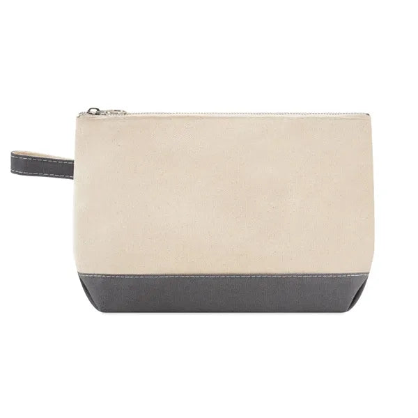 Cotton Cosmetic Pouch ( 11"W x 7"H x 3" )