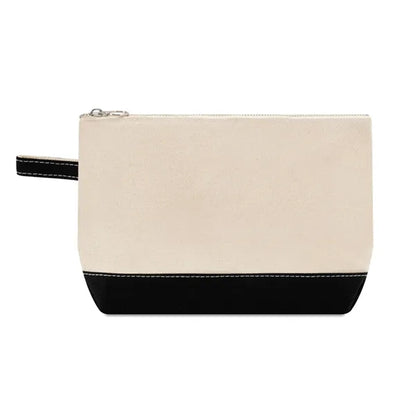Cotton Cosmetic Pouch ( 11"W x 7"H x 3" )