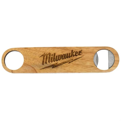 Slim Profile with Integrated Metal Jaw Wood Bottle Opener