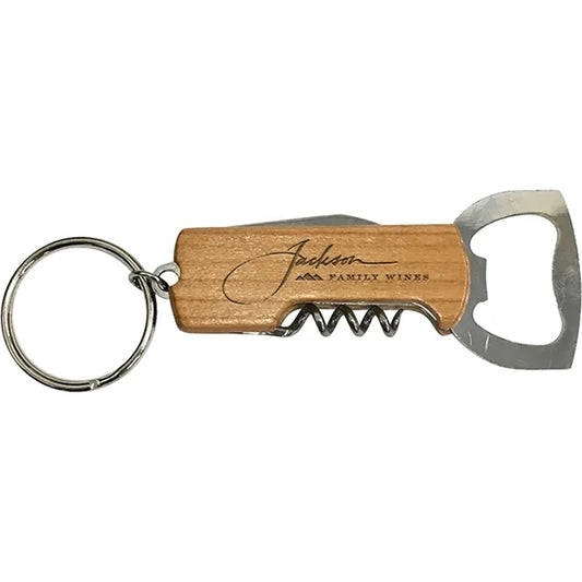Keychain Bottle Opener/Corkscrew Combo Wood Bottle Opener