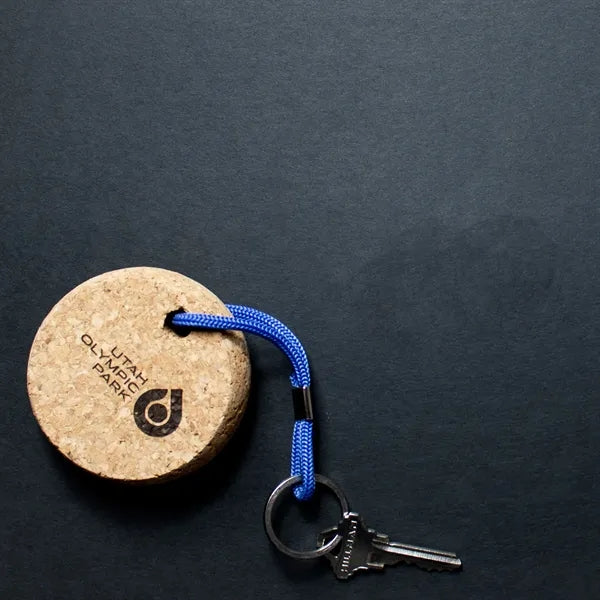 Circle Floatie Recycled Cork Keychains