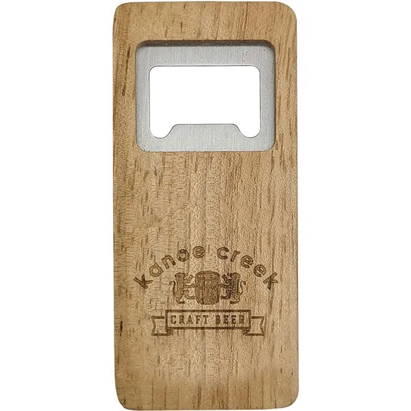 Rectangular Bamboo Bottle Opener