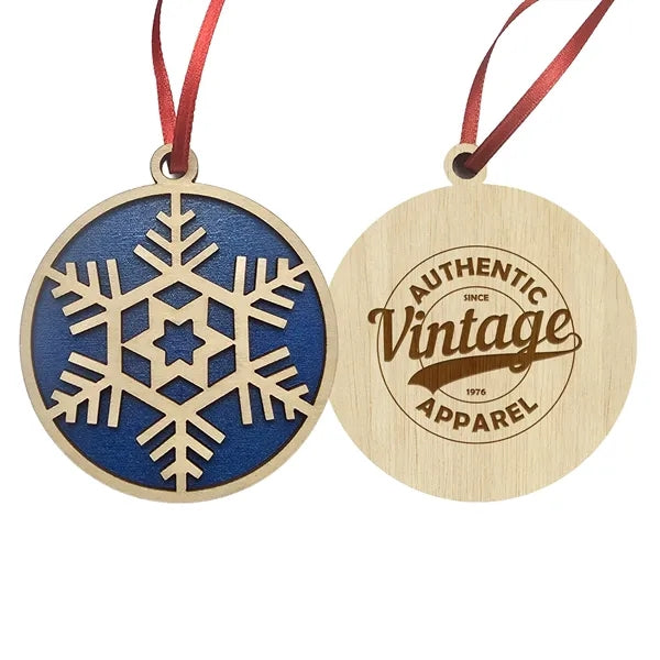 Snowflake Layered Wood Ornament