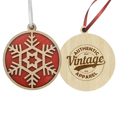 Snowflake Layered Wood Ornament