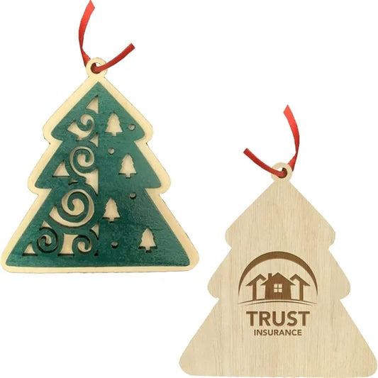 Tree Layered Wood Ornament