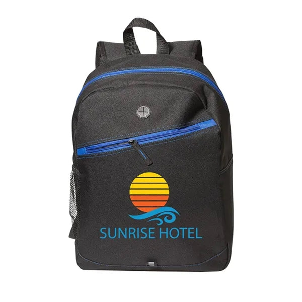 Front Zipper Color Laptop Backpack