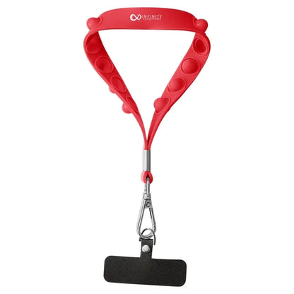 Push Pop Wrist Strap Keychain With Phone Holder