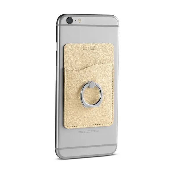Leeman Shimmer Card Holder With Metal Ring Phone Stand