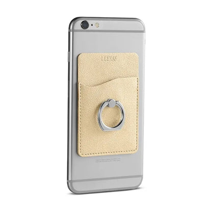 Leeman Shimmer Card Holder With Metal Ring Phone Stand