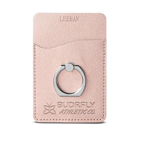Leeman Shimmer Card Holder With Metal Ring Phone Stand