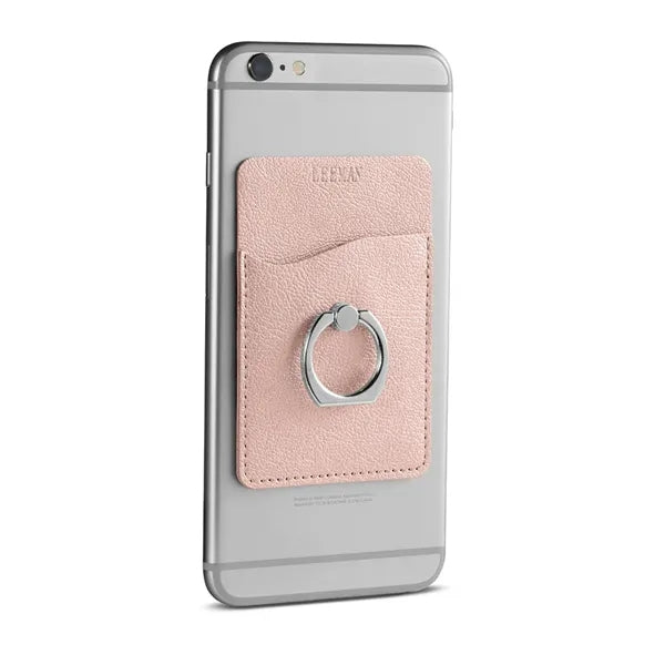 Leeman Shimmer Card Holder With Metal Ring Phone Stand