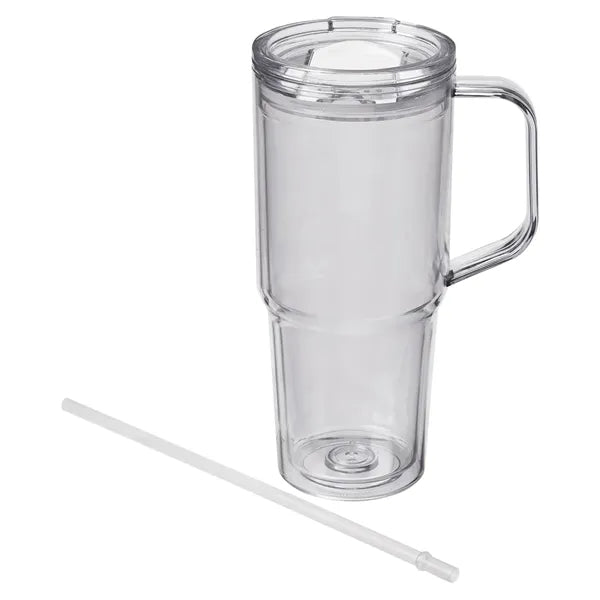 Hampton 32 oz Recycled AS Double Wall Tumbler With Handle