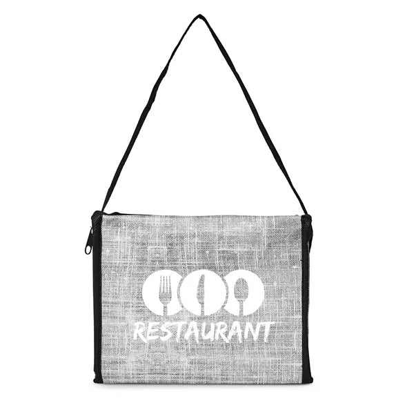 Denim Pattern Non-Woven 6-Pack Lunch Cooler Bag