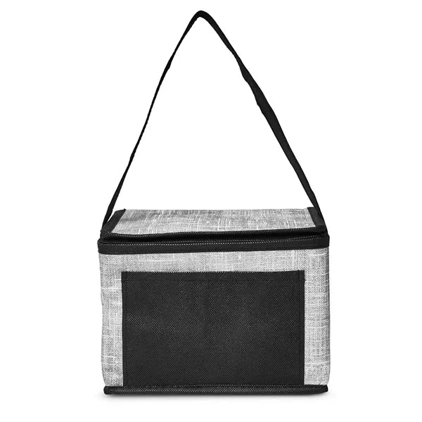 Denim Pattern Non-Woven 6-Pack Lunch Cooler Bag