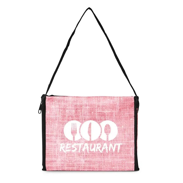 Denim Pattern Non-Woven 6-Pack Lunch Cooler Bag