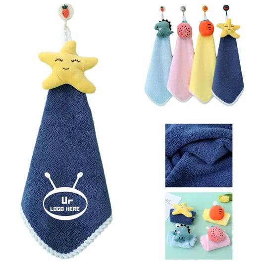Coral Velvet Hangable Cute Hand Towel
