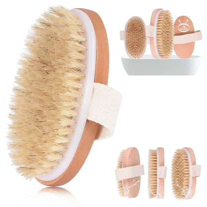 Oval Wooden Bath Body Brush