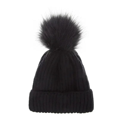 Kids Winter Warm Pompom Hat