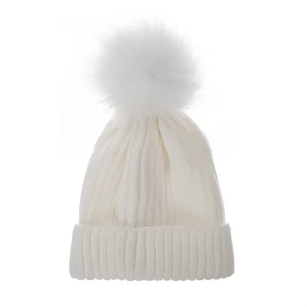 Kids Winter Warm Pompom Hat