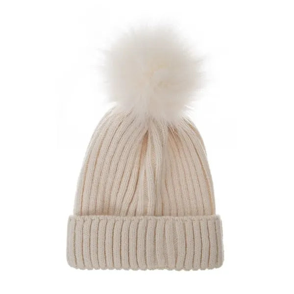 Kids Winter Warm Pompom Hat