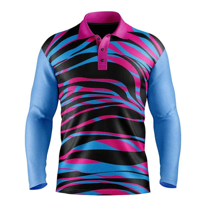 Sublimation Long Sleeve Polo - Spandex Interlock - Men, Wome