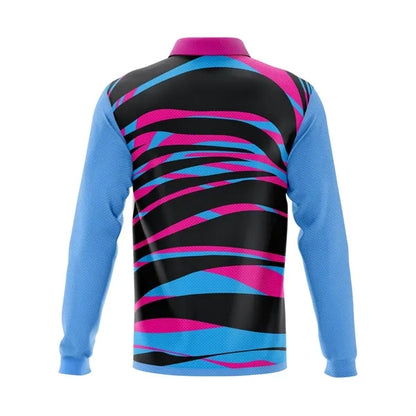 Sublimation Long Sleeve Polo - Spandex Interlock - Men, Wome
