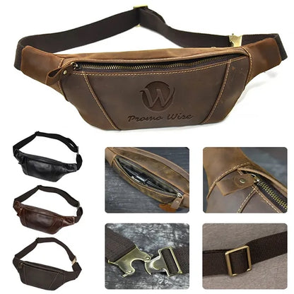 Genuine Leather Crazy Horse Crossbody Bag