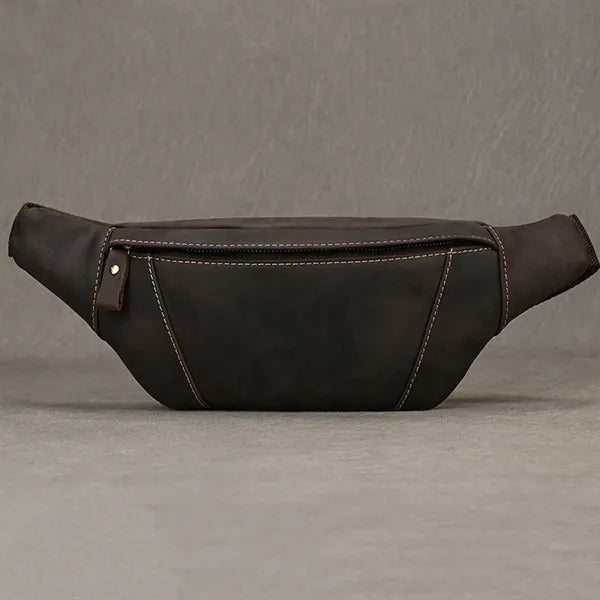 Genuine Leather Crazy Horse Crossbody Bag