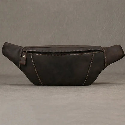 Genuine Leather Crazy Horse Crossbody Bag