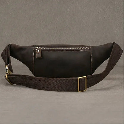 Genuine Leather Crazy Horse Crossbody Bag