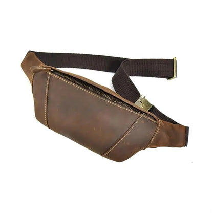 Genuine Leather Crazy Horse Crossbody Bag