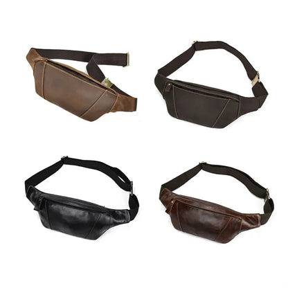 Genuine Leather Crazy Horse Crossbody Bag