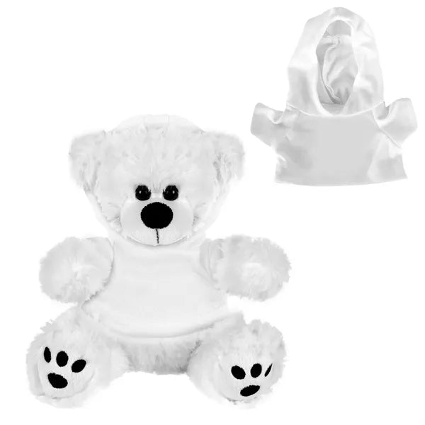 Plush Bear w/ Embroidered Paws and Hoodie