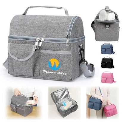 Wet-Dry Compartment Insulated Cooler Bag