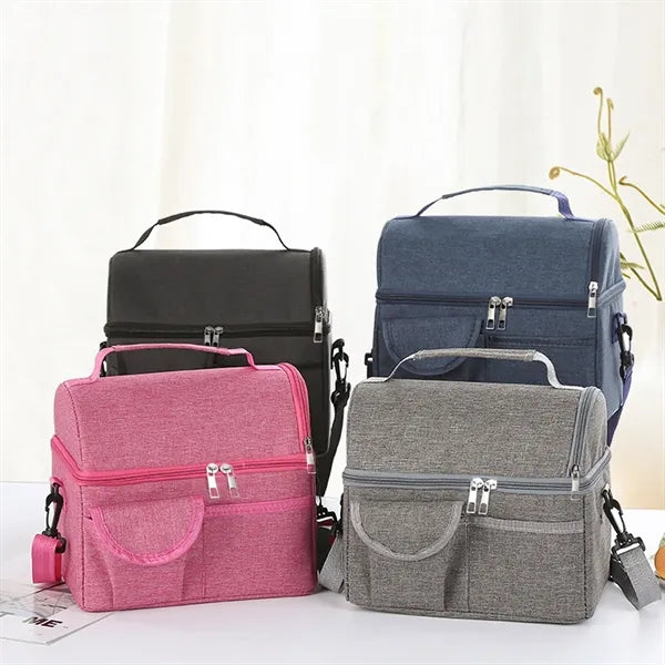 Wet-Dry Compartment Insulated Cooler Bag