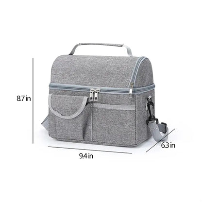 Wet-Dry Compartment Insulated Cooler Bag