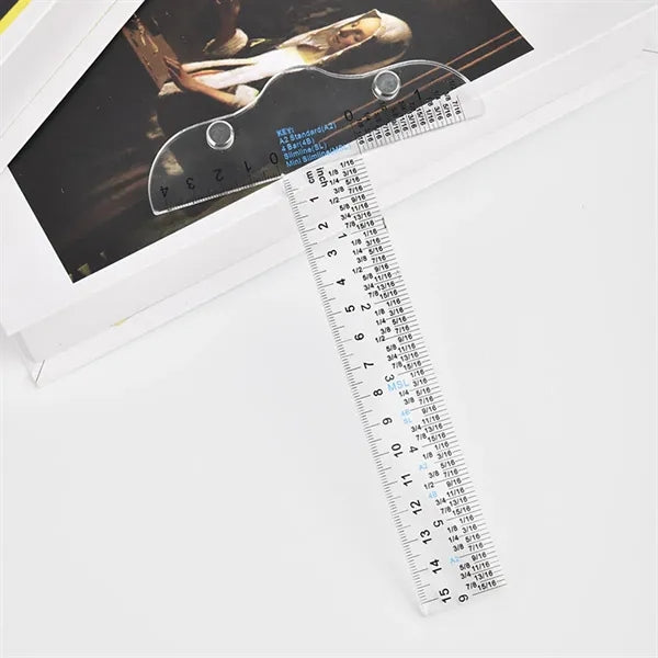 6-inch Practical Dual Scale Transparent T-Square Ruler