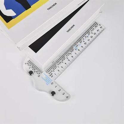 6-inch Practical Dual Scale Transparent T-Square Ruler