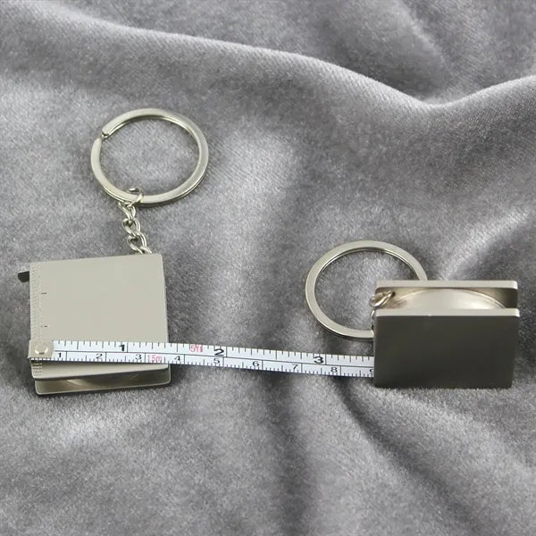 Retractable Keychain Metal Tape Measure with Slide-Lock