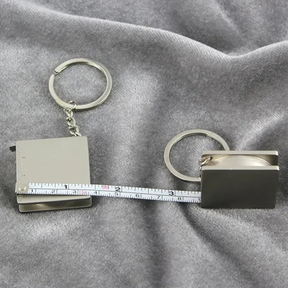 Retractable Keychain Metal Tape Measure with Slide-Lock