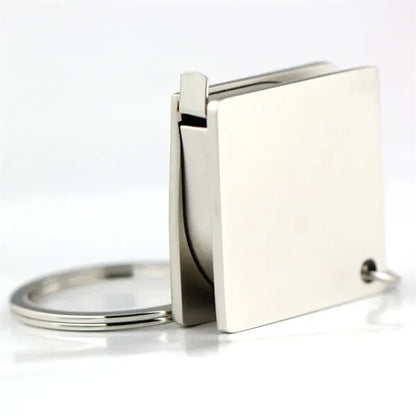Retractable Keychain Metal Tape Measure with Slide-Lock