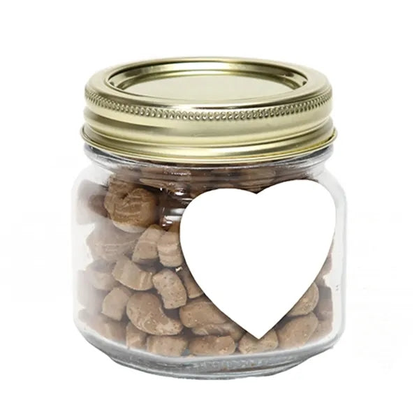 Pint Jar with Large Heart Magnet Pet Fill