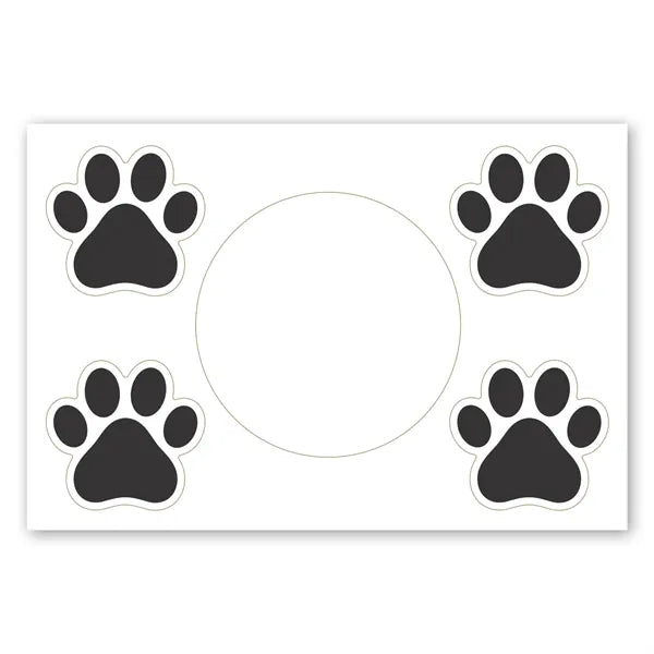 2 in1 Circle Car Magnet with 4 Paw Prints
