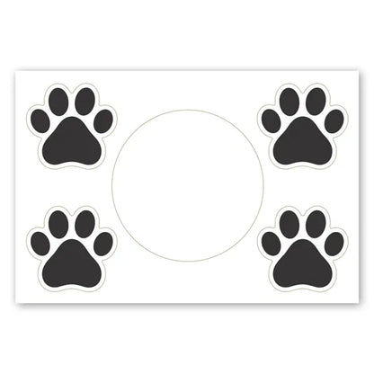 2 in1 Circle Car Magnet with 4 Paw Prints