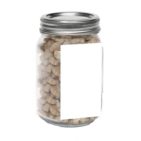Pint Jar with Rectangle Magnet Pet Fill