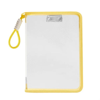 Transparent Zipper Book Organizer with Clip and Lanyard