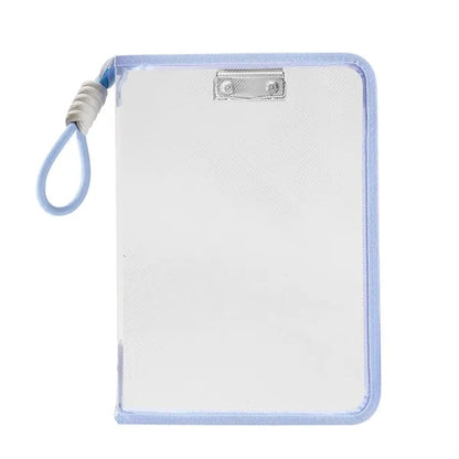 Transparent Zipper Book Organizer with Clip and Lanyard